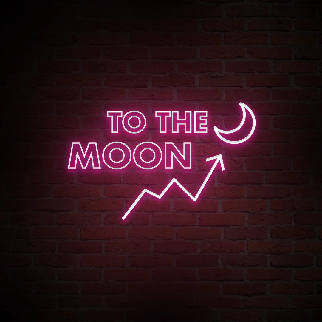 'TO THE MOON' NEON SIGN