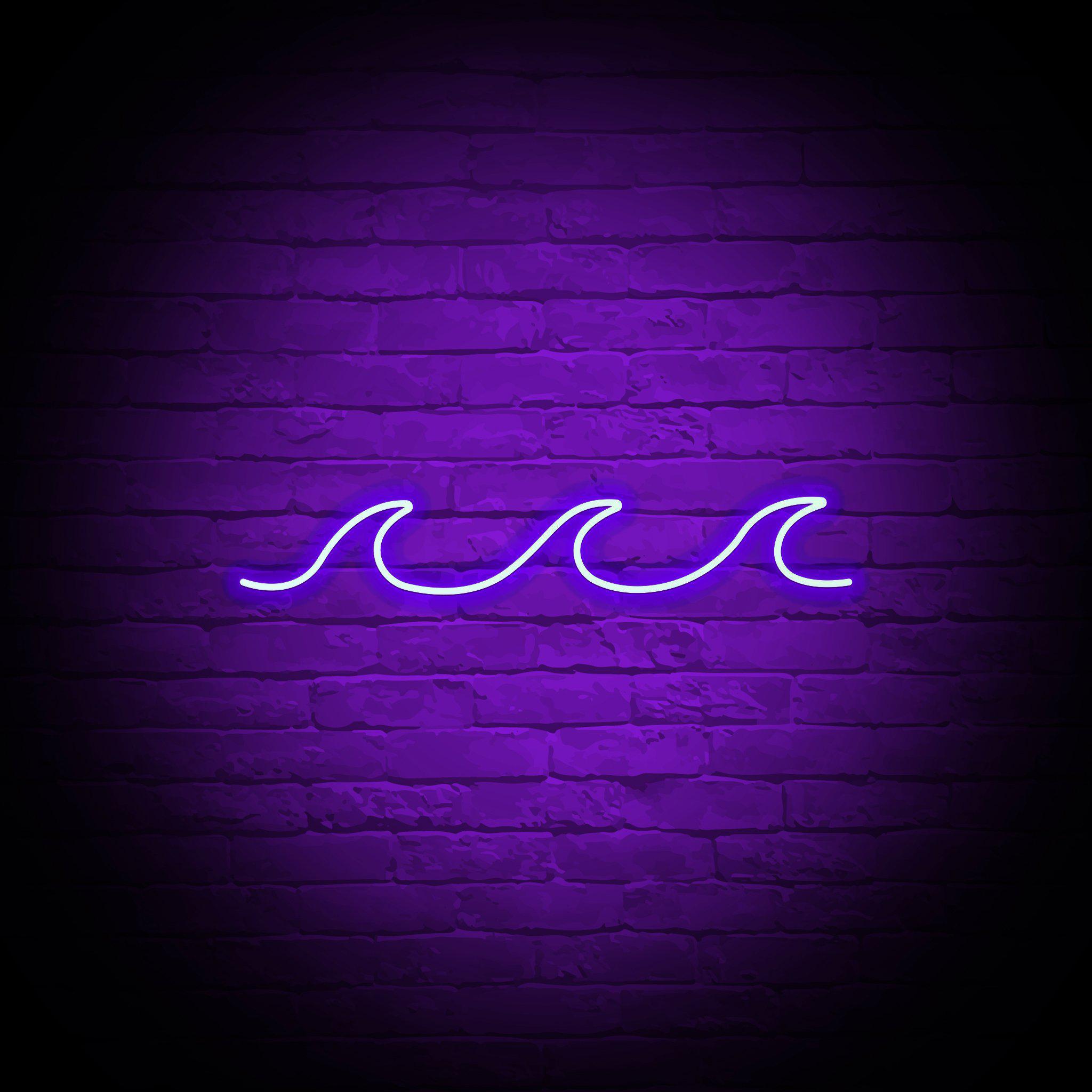 'WAVES' NEON SIGN
