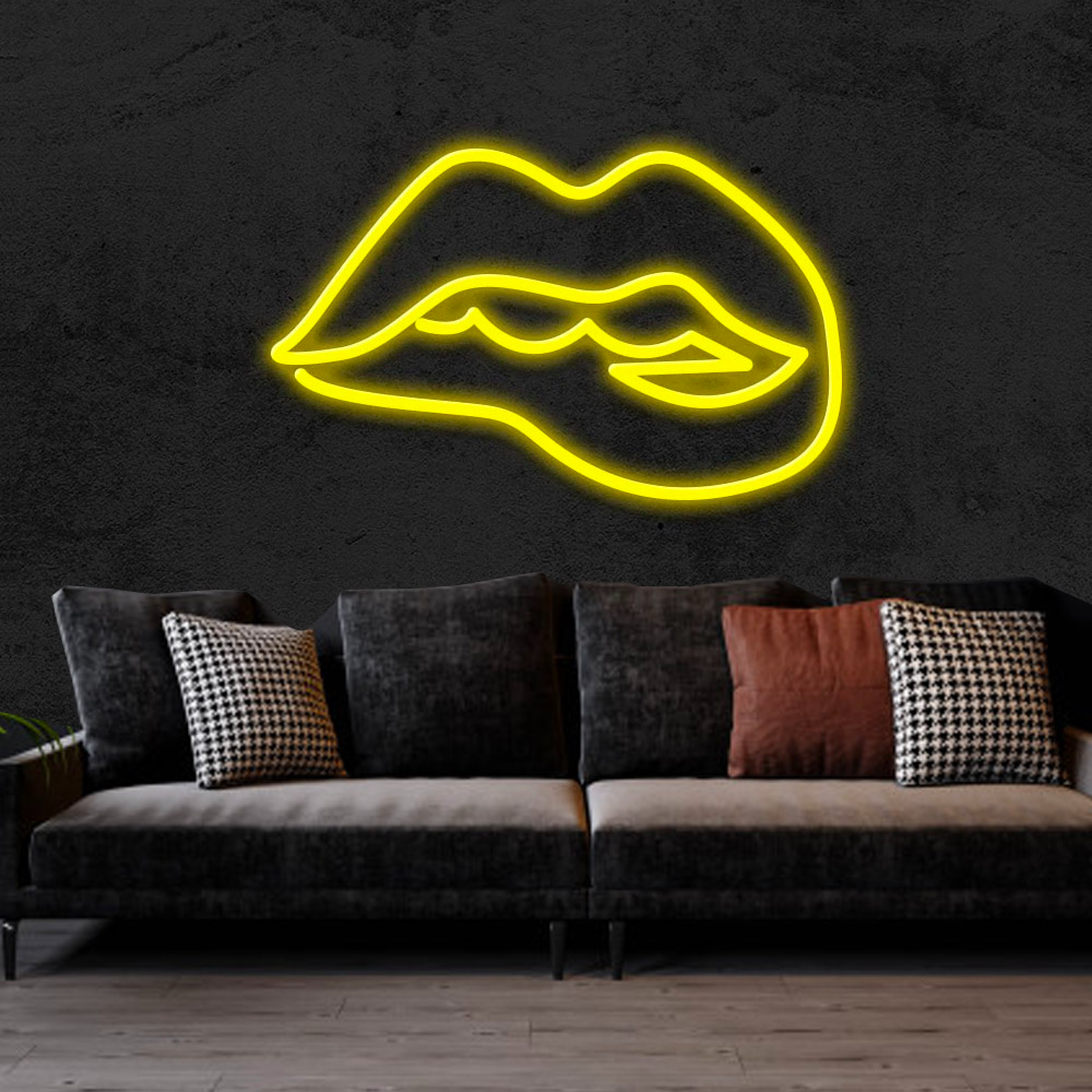 Dripping Lips Neon Sign