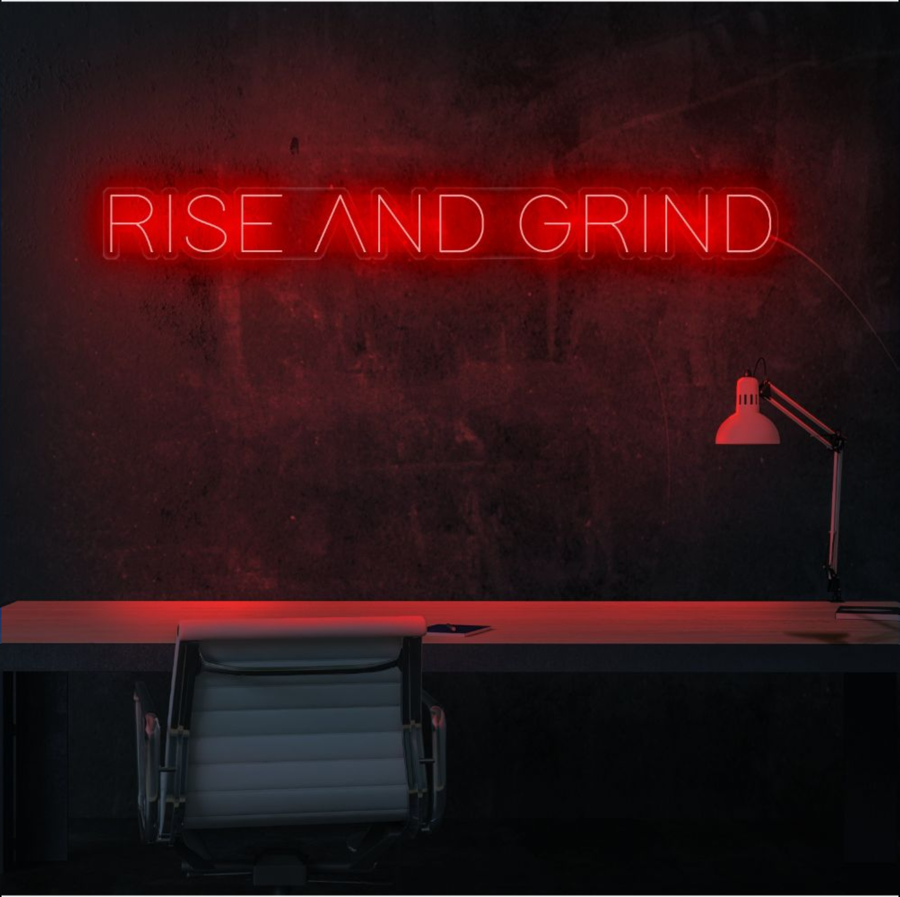 Letrero de neón Rise and Grind