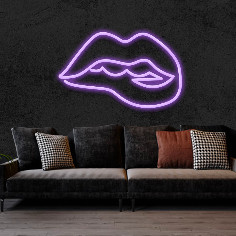 Dripping Lips Neon Sign