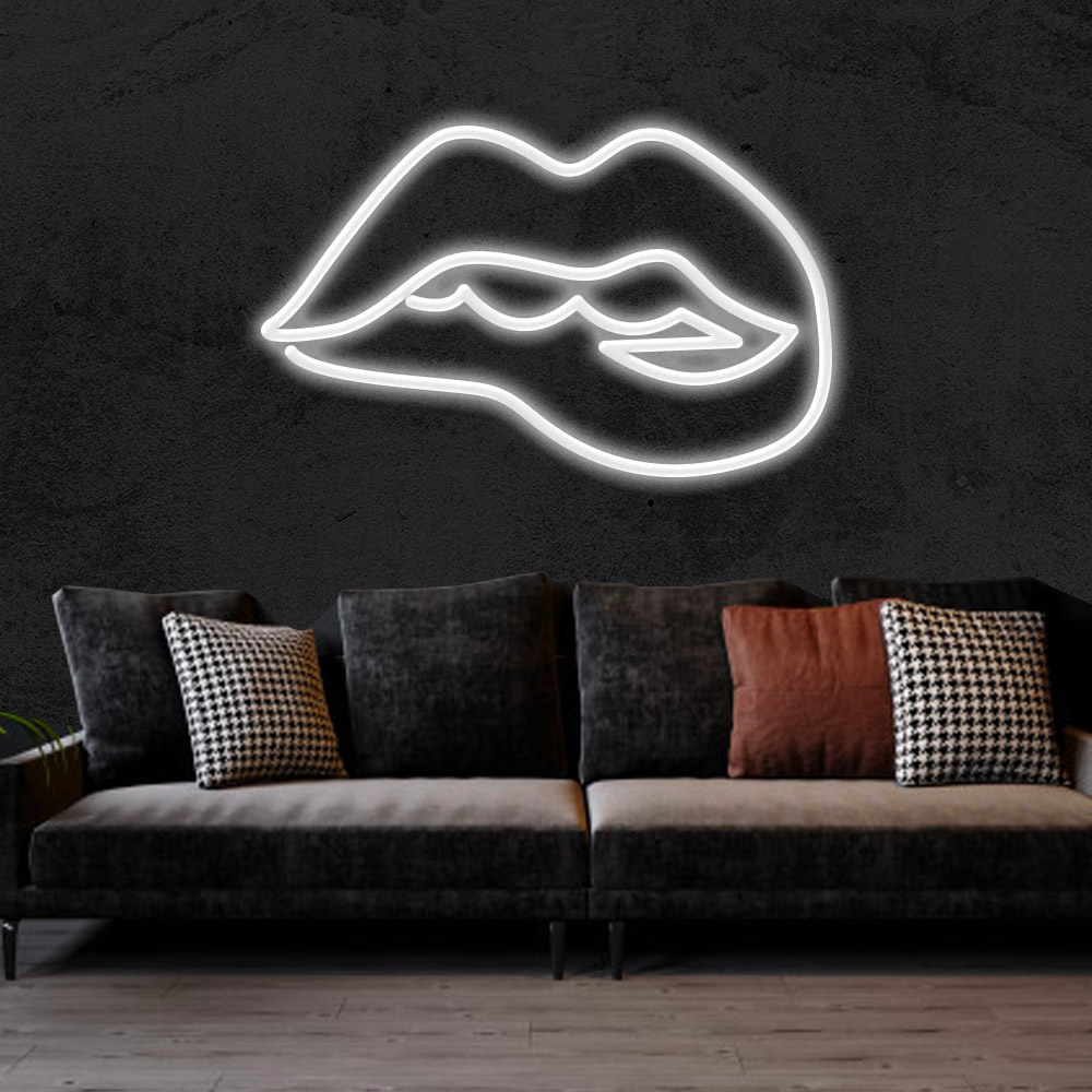 Dripping Lips Neon Sign