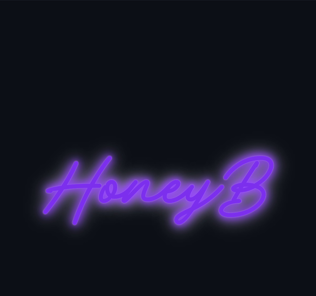 Custom neon sign - HoneyB