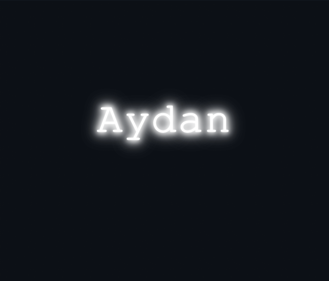 Custom neon sign - Aydan