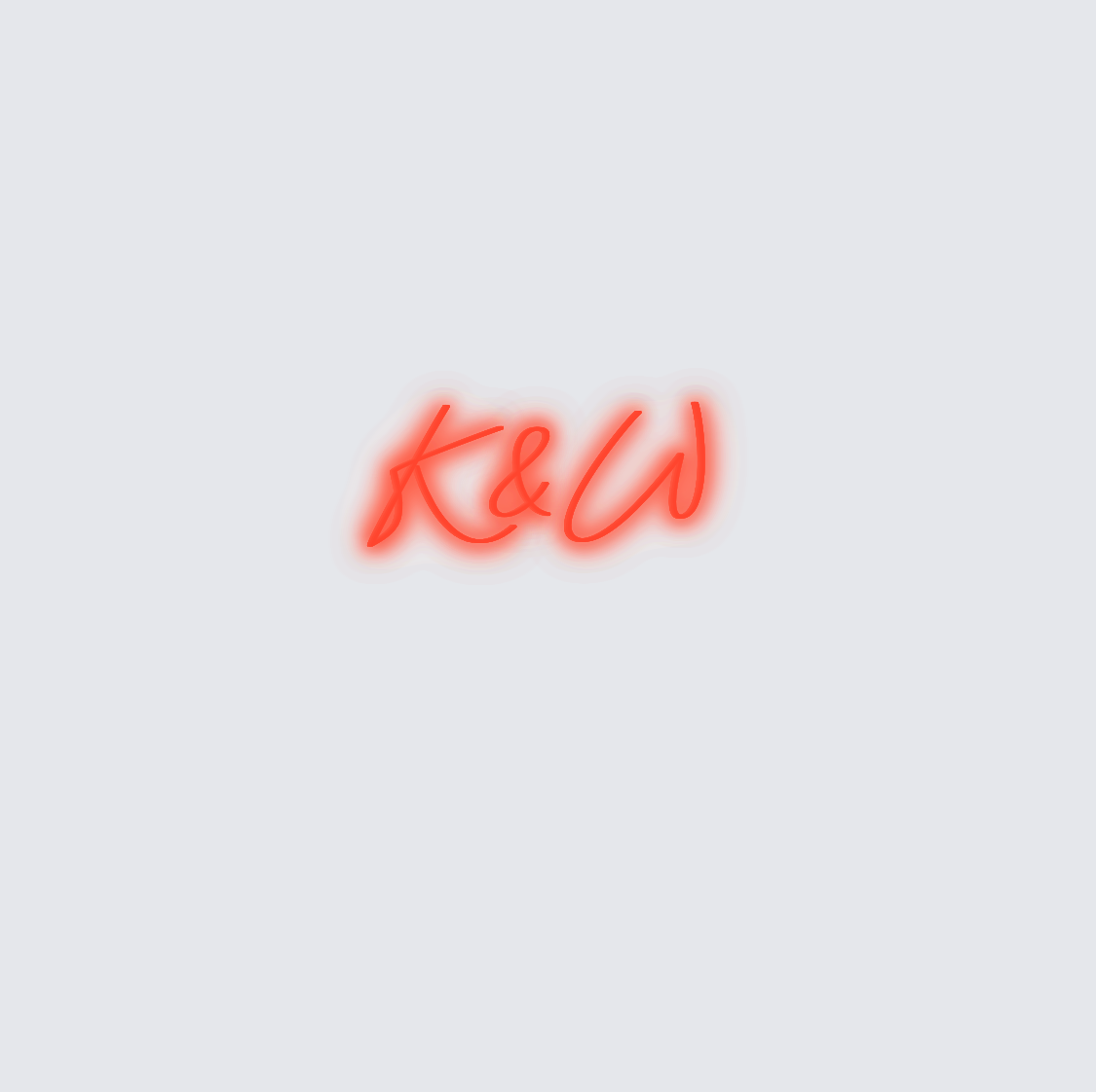 Custom neon sign - K&W