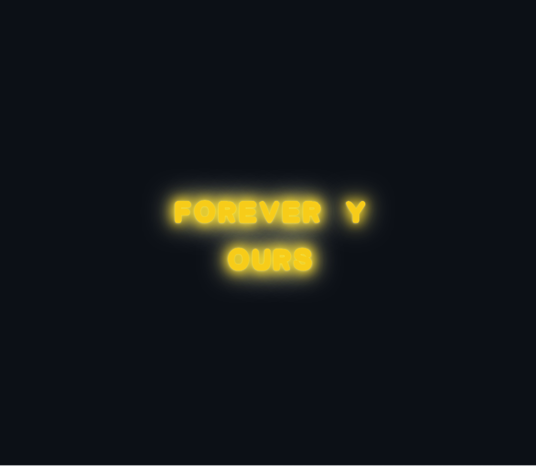 Custom neon sign - Forever yours