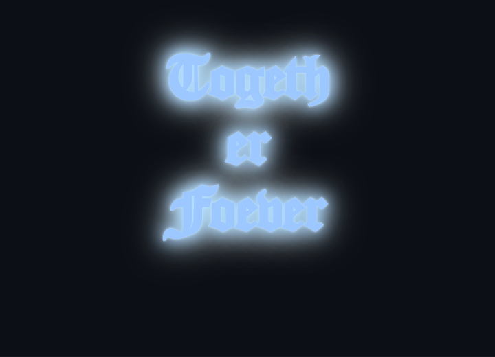 Custom neon sign - Together   Foever