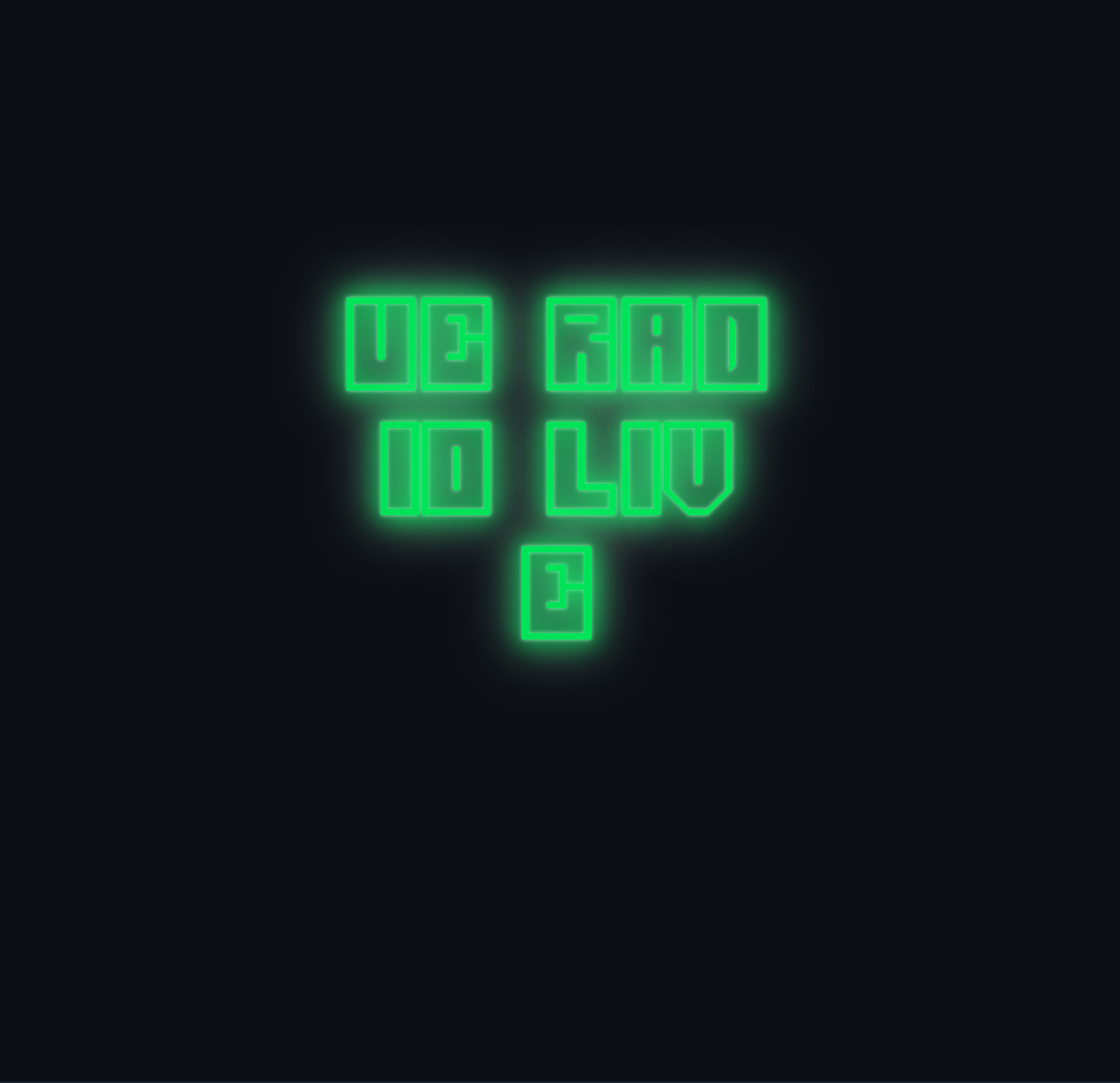 Custom neon sign - UE RADIO LIVE