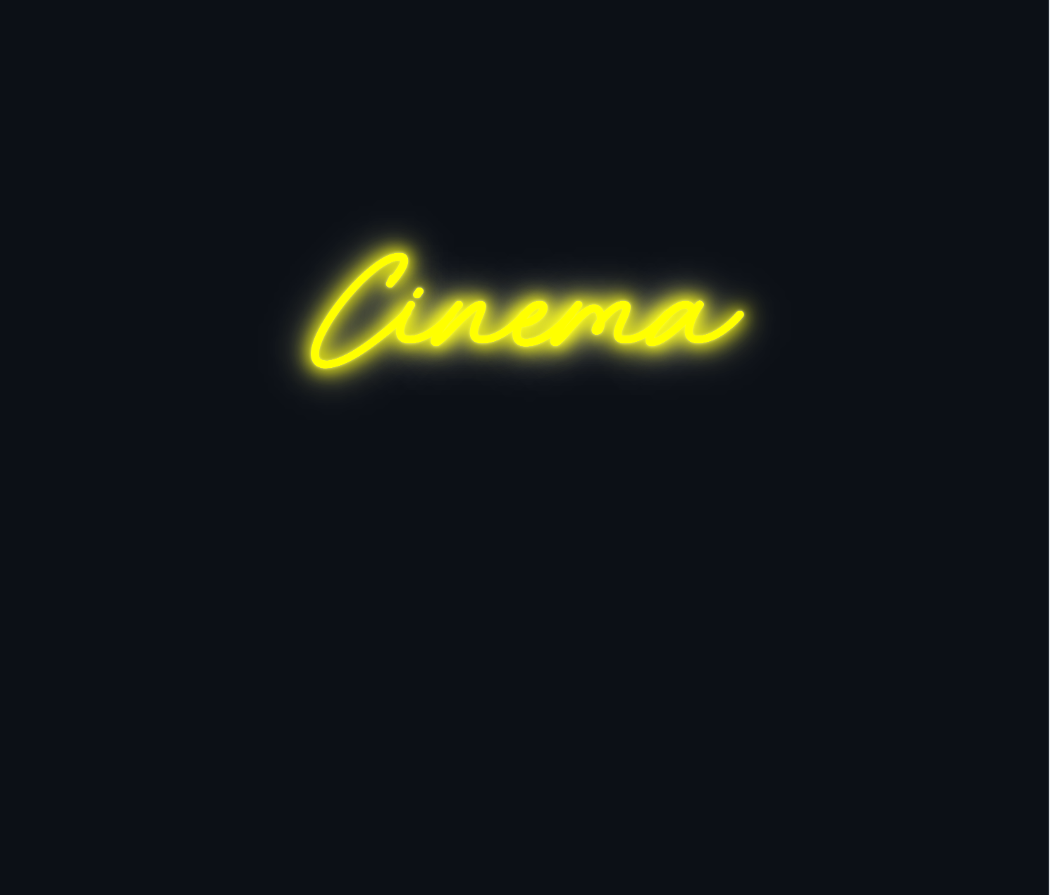Custom neon sign - Cinema