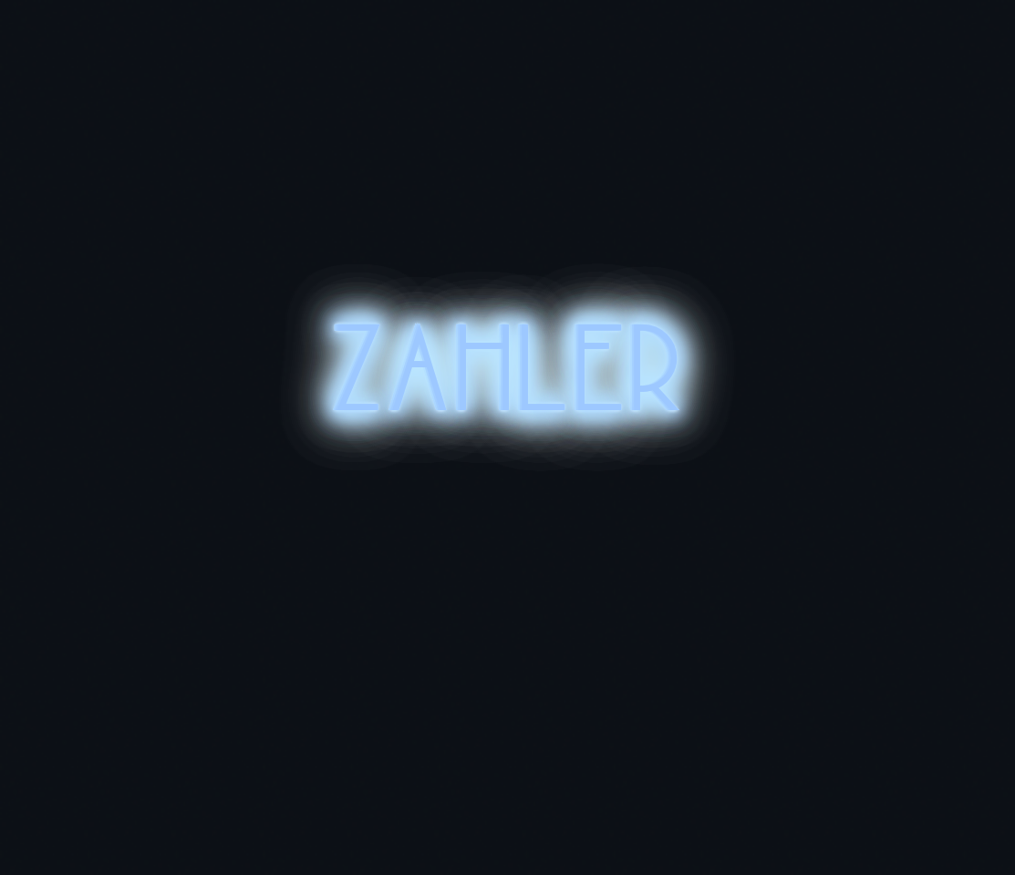 Custom neon sign - ZAHLER