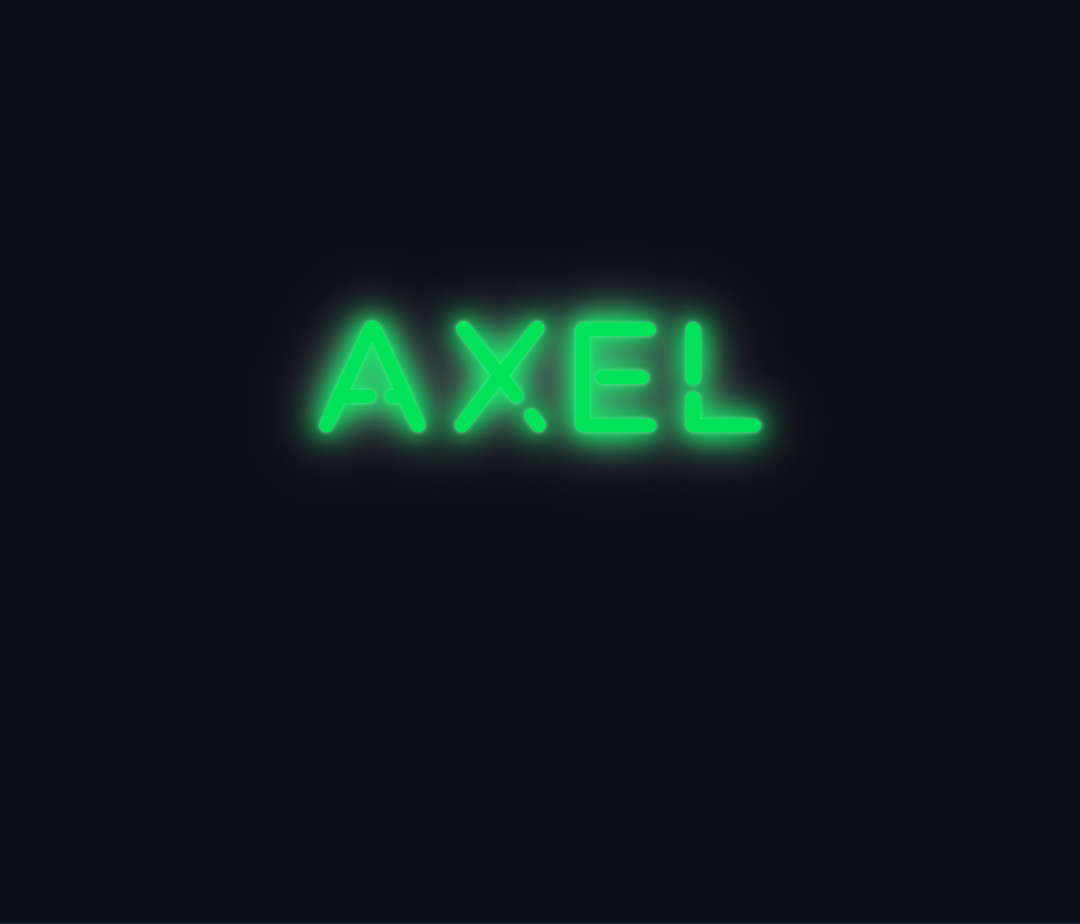 Custom neon sign - AXEL