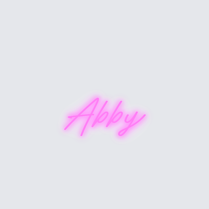 Custom neon sign - Abby