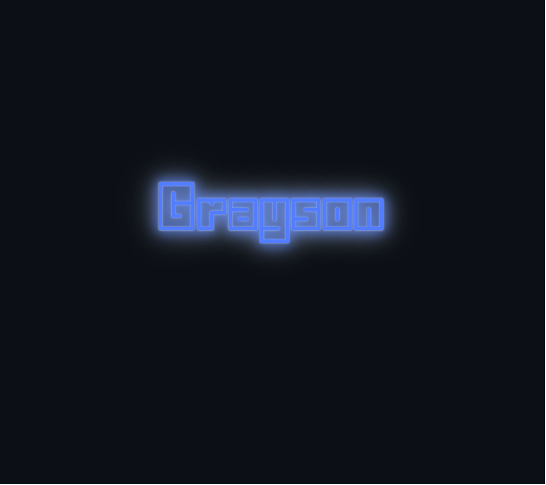Custom neon sign - Grayson