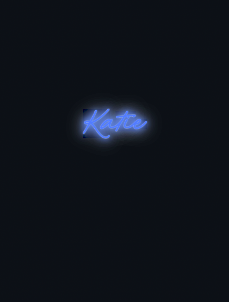 Custom neon sign - Katie