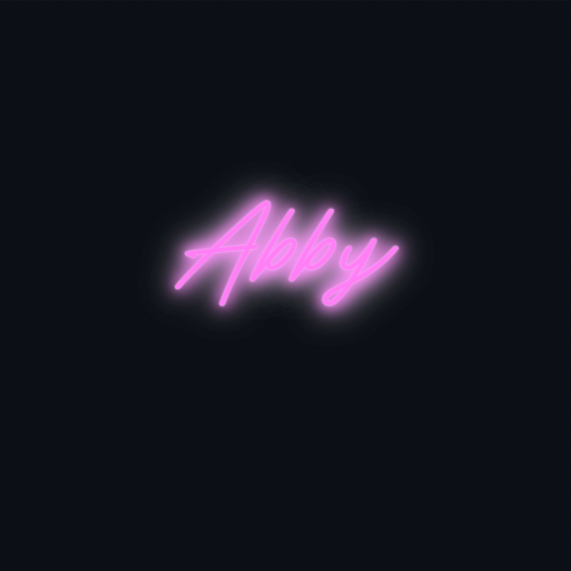 Custom neon sign - Abby