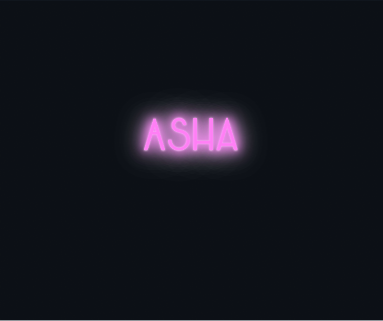 Custom neon sign - Asha