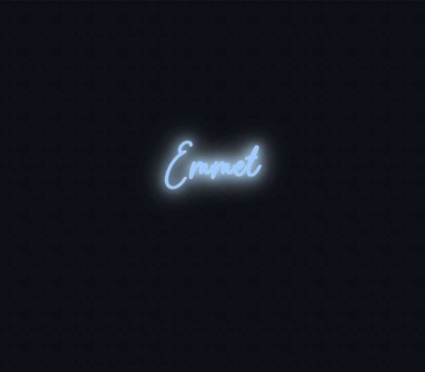 Custom neon sign - Emmet