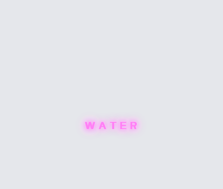Custom neon sign - Water