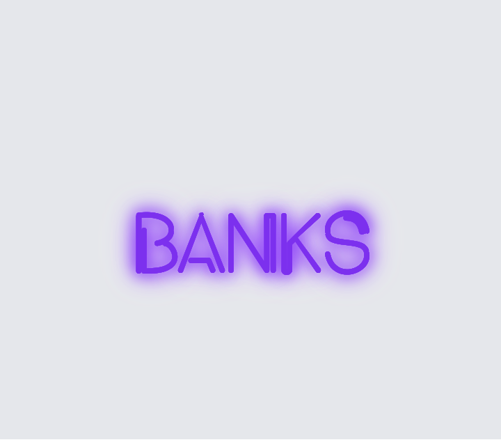 Custom neon sign - BANKS
