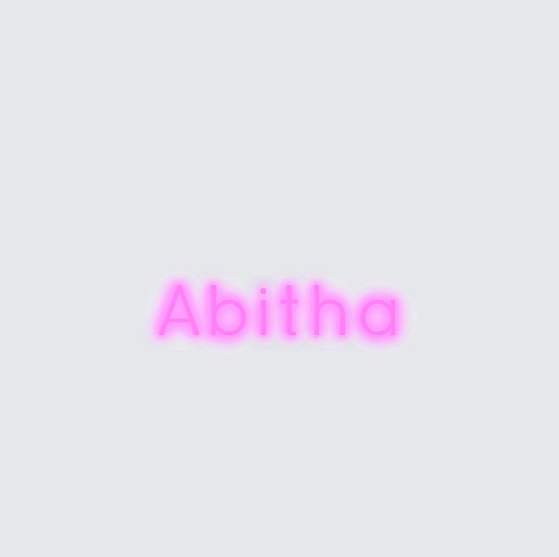 Custom neon sign - Abitha