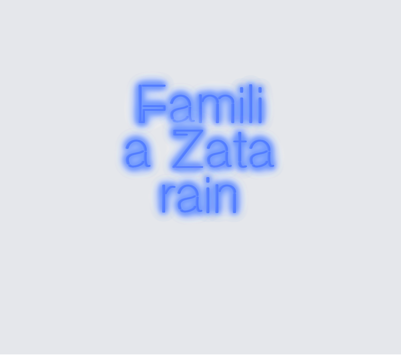 Custom neon sign - Familia Zatarain
