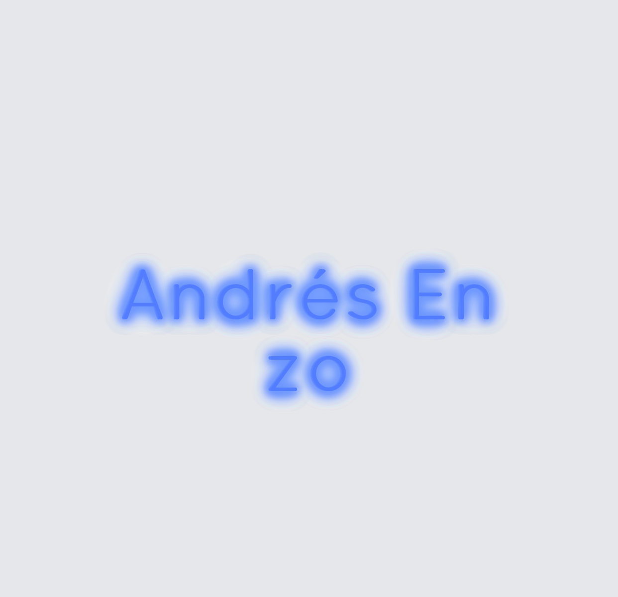 Custom neon sign - Andrés Enzo