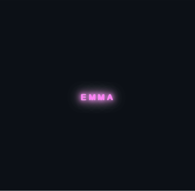 Custom neon sign - Emma