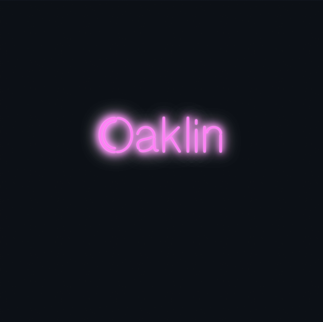 Custom neon sign - Oaklin