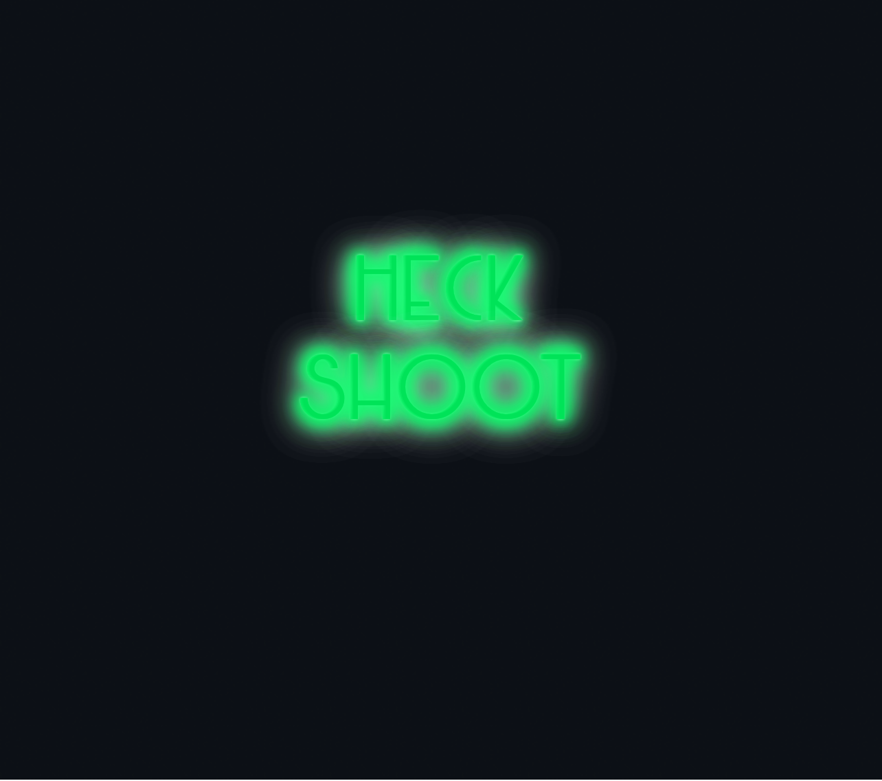Custom neon sign - Heck Shoot