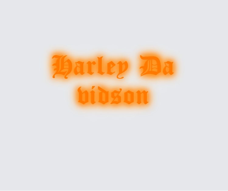 Custom neon sign - Harley Davidson