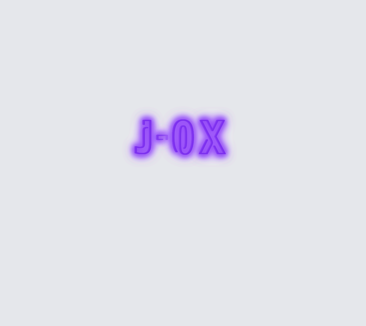 Custom neon sign - J-Ox
