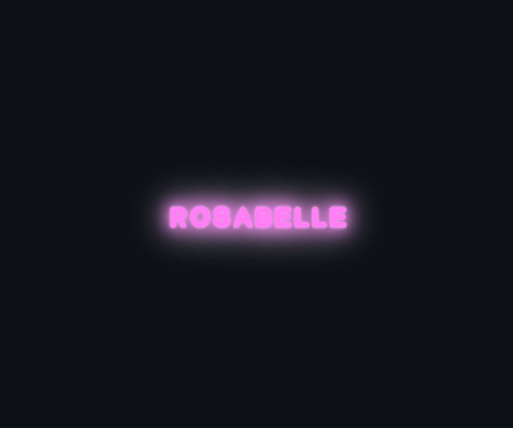 Custom neon sign - Rosabelle