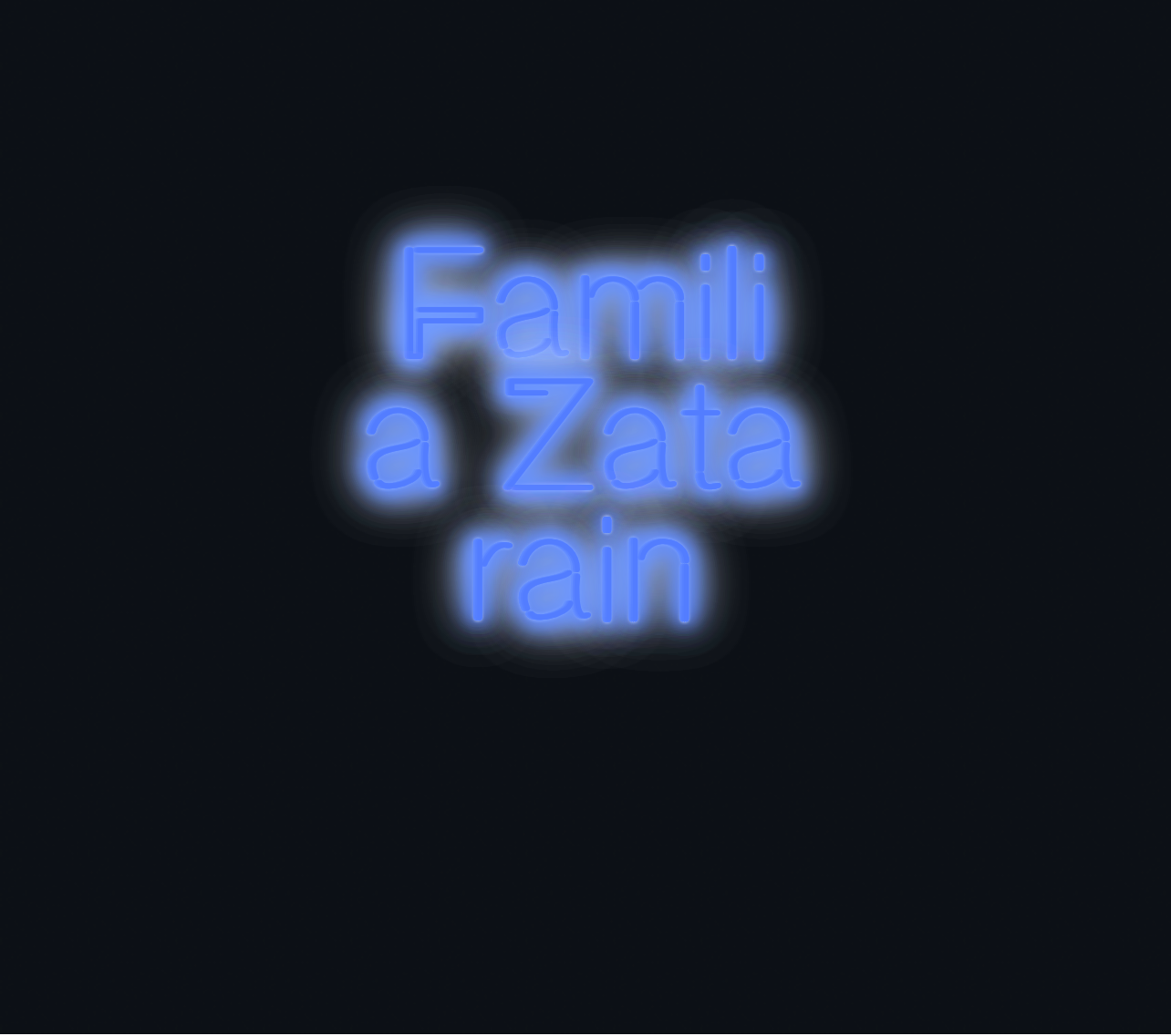 Custom neon sign - Familia Zatarain