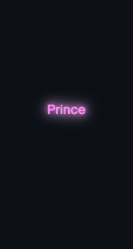 Custom neon sign - Prince