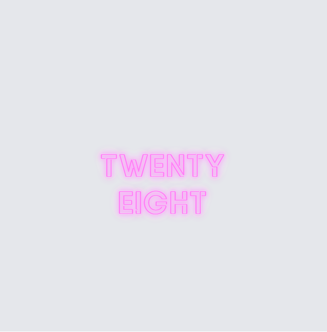 Custom neon sign - Twenty eight