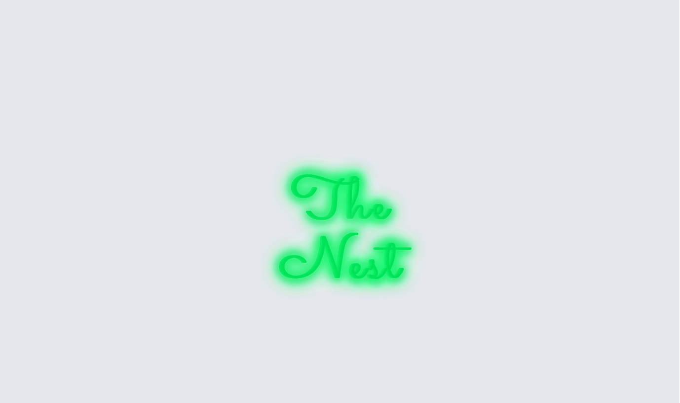 Custom neon sign - The  Nest