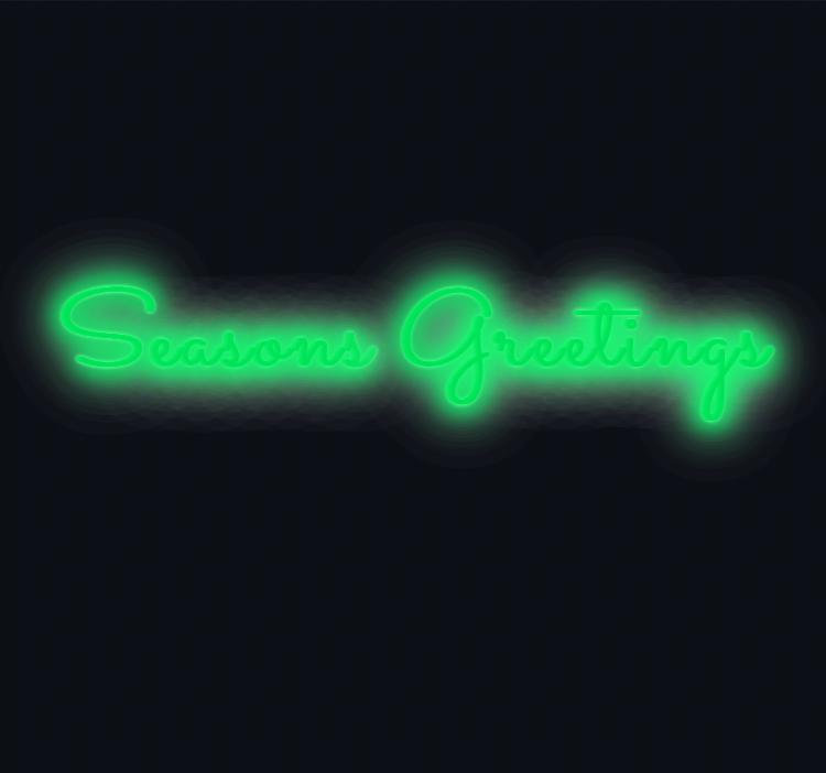 Custom neon sign - Seasons Greetings