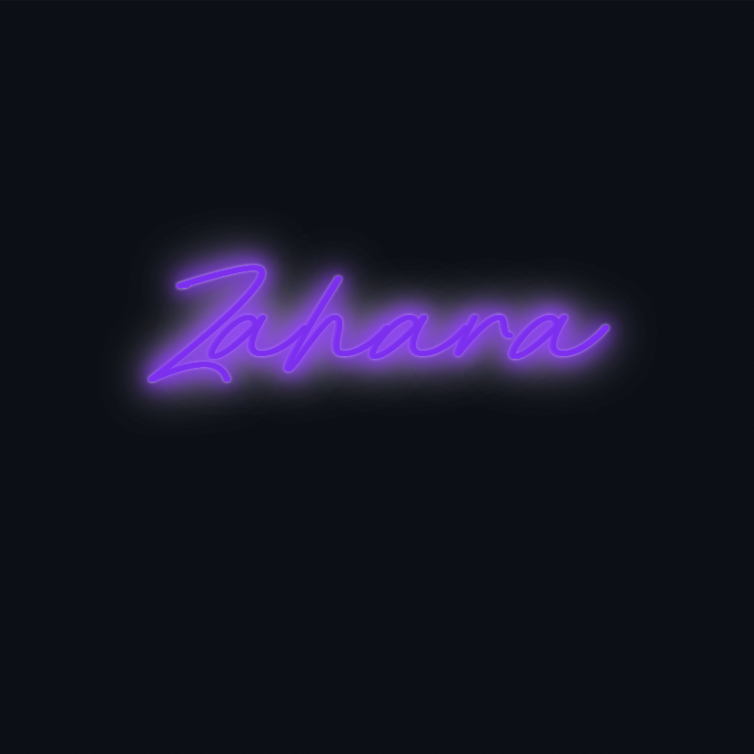 Custom neon sign - Zahara