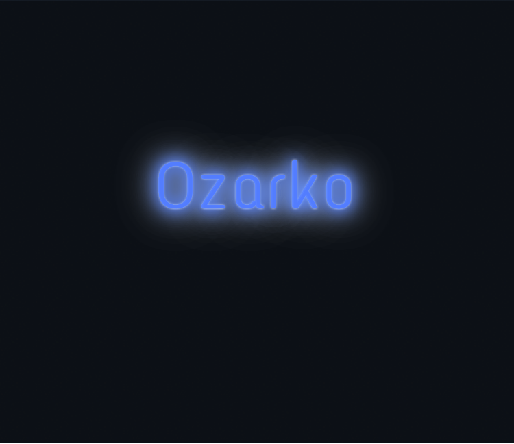 Custom neon sign - Ozarko