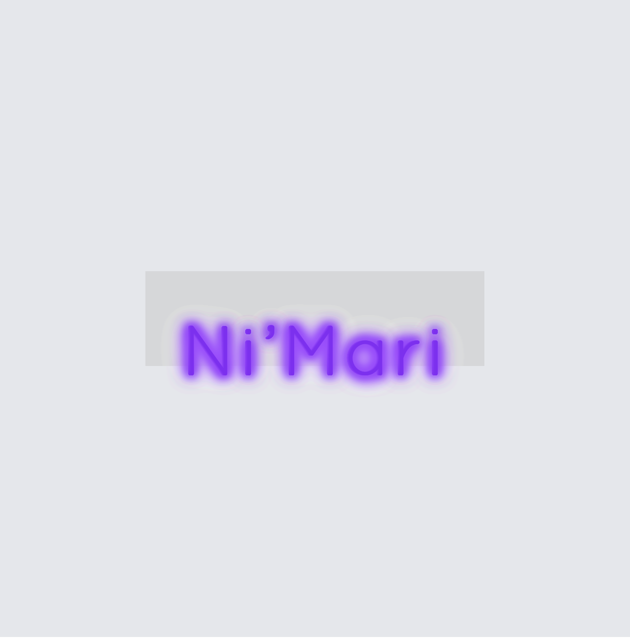 Custom neon sign - Ni’Mari