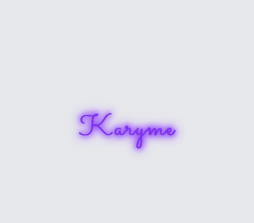 Custom neon sign - Karyme