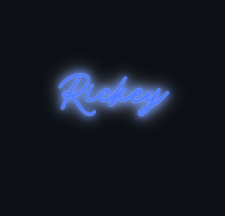 Custom neon sign - Rickey