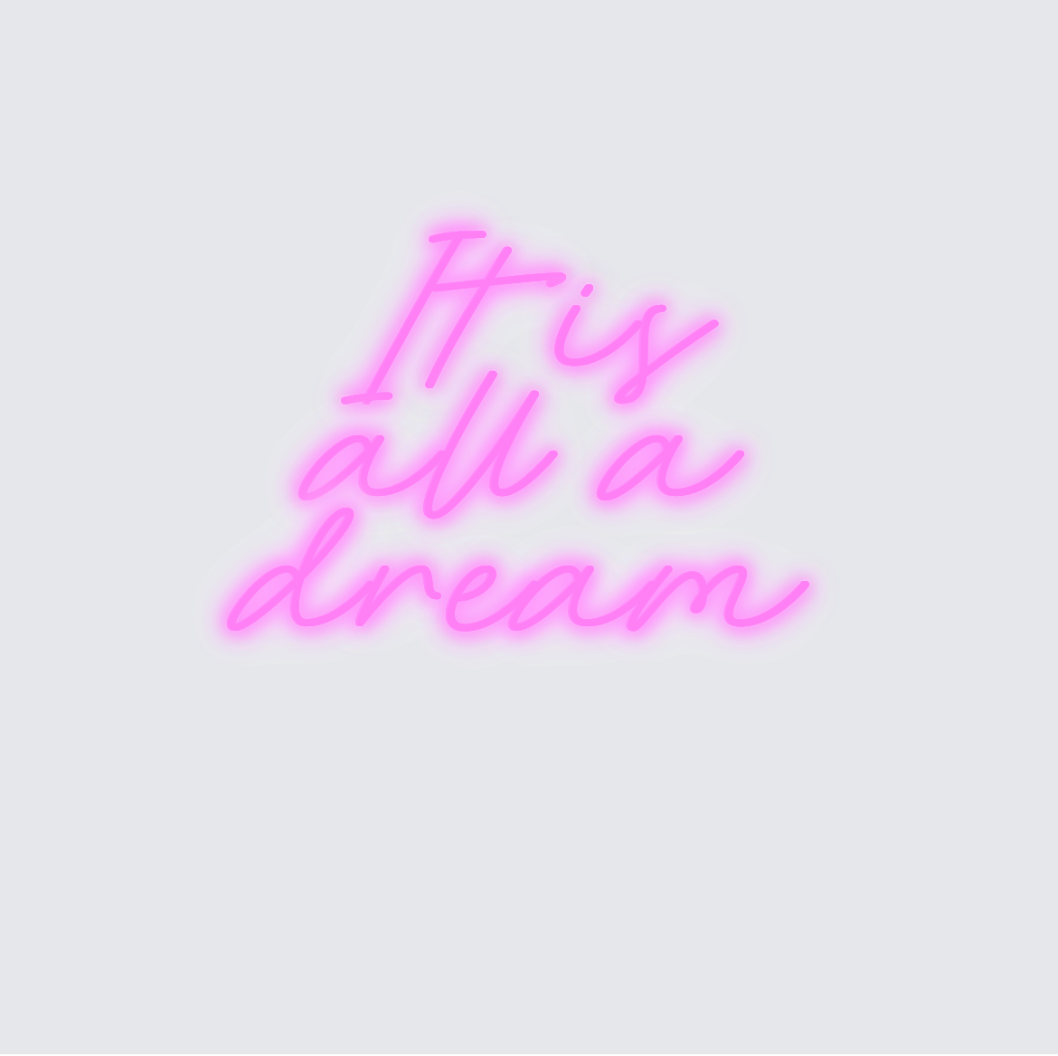 Custom neon sign - It is all a dream