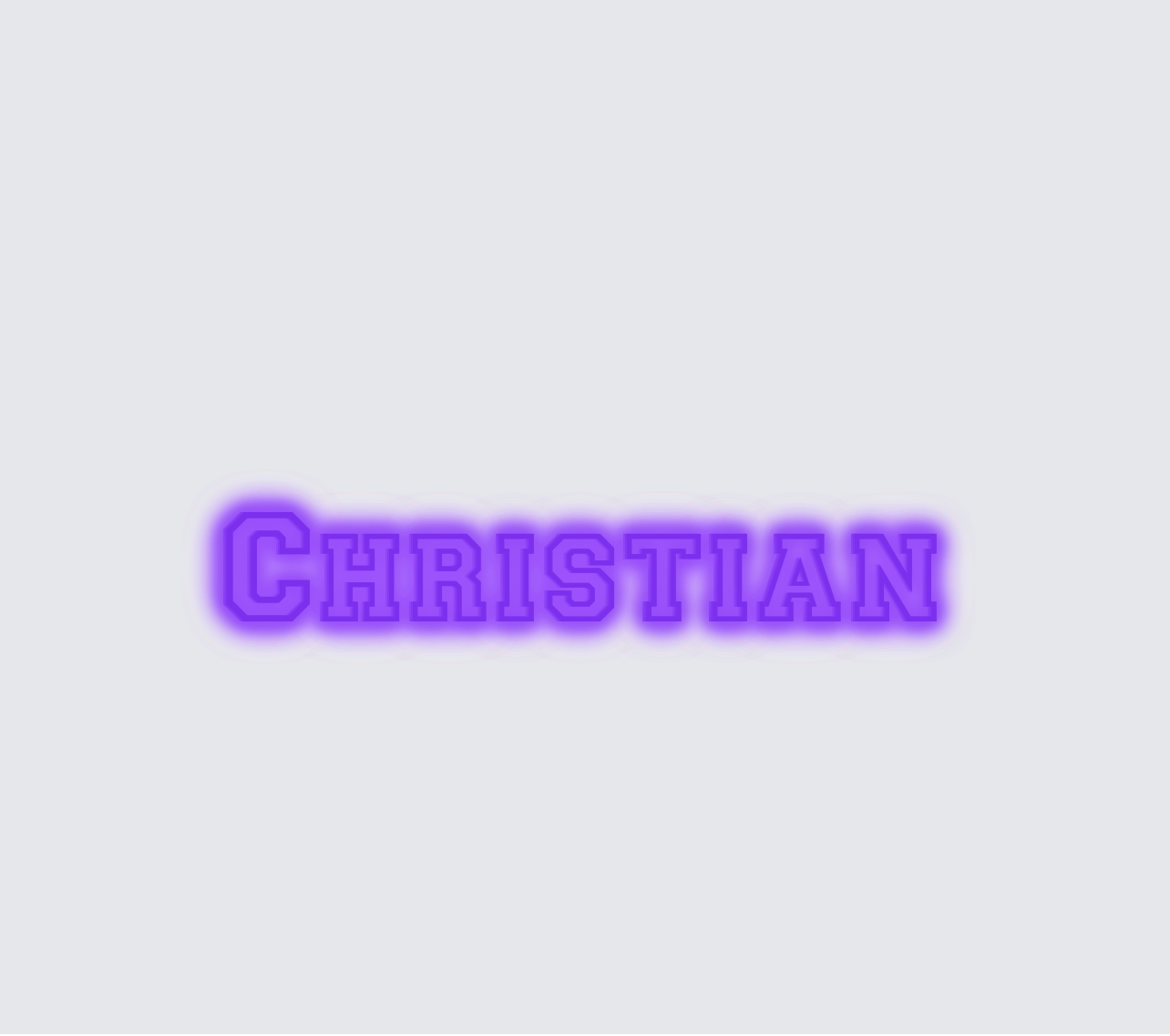 Custom neon sign - Christian