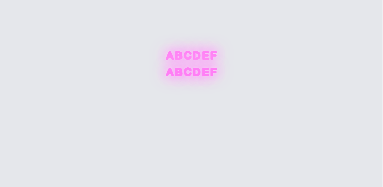 Custom neon sign - abcdef abcdef