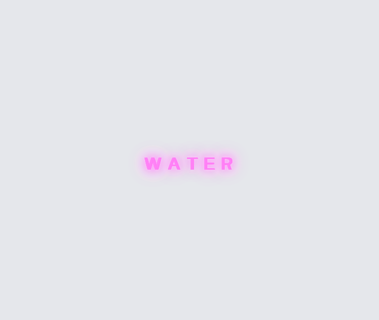 Custom neon sign - Water