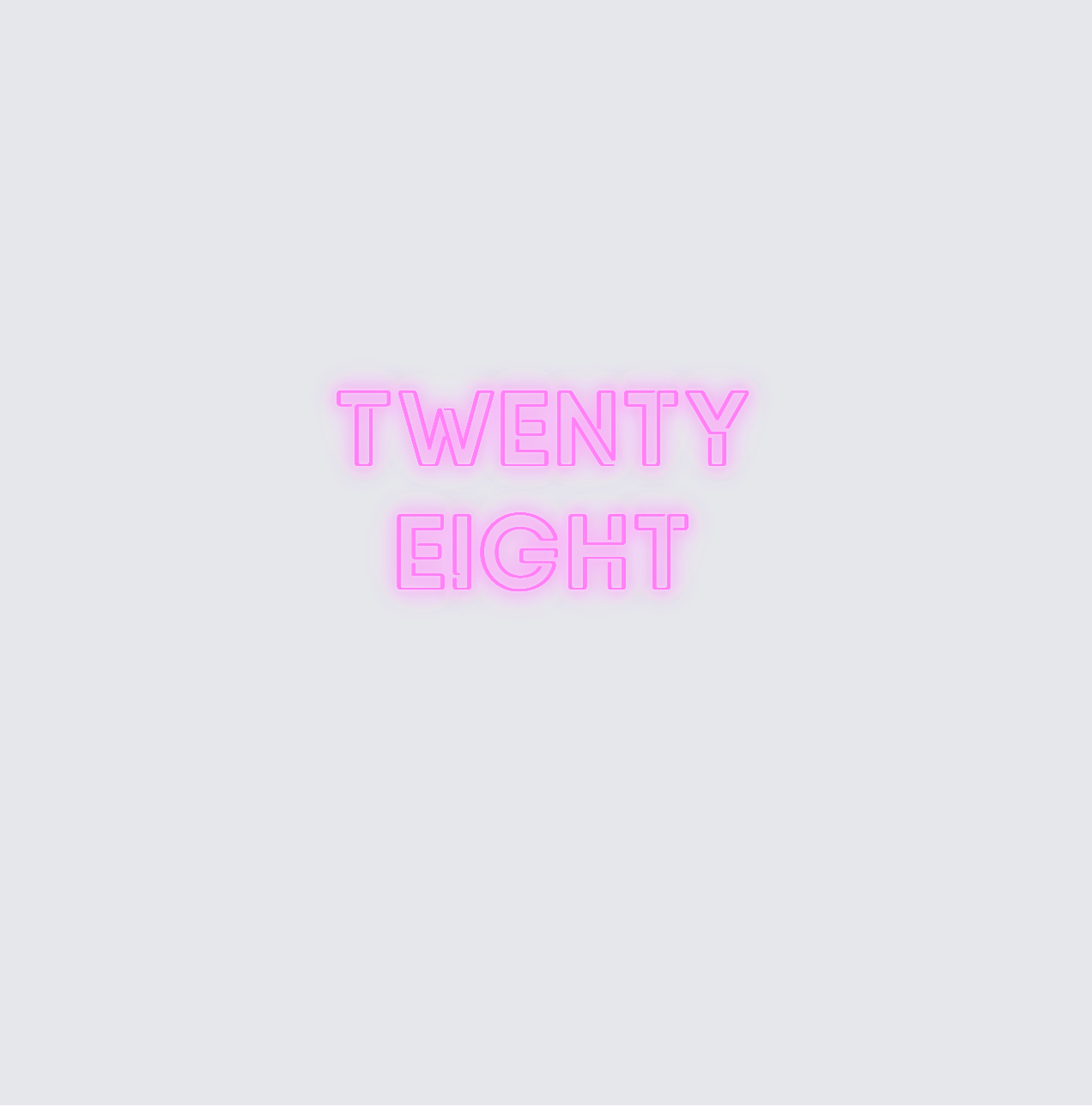 Custom neon sign - Twenty eight