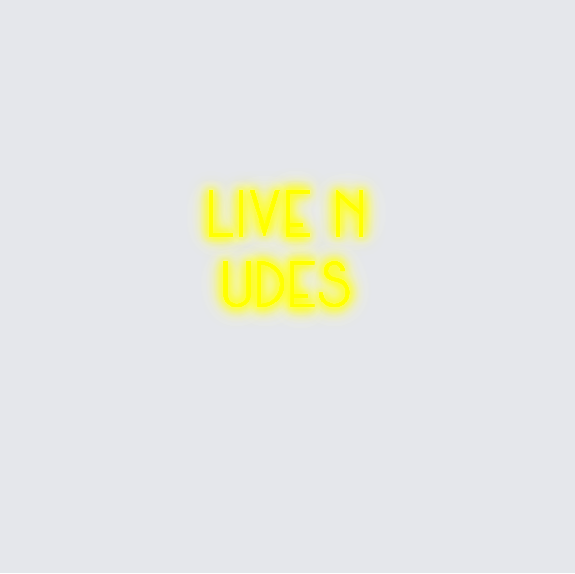 Custom neon sign - Live Nudes