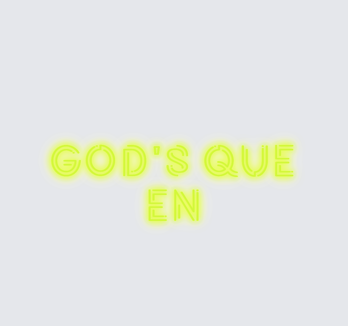 Custom neon sign - GOD'S QUEEN