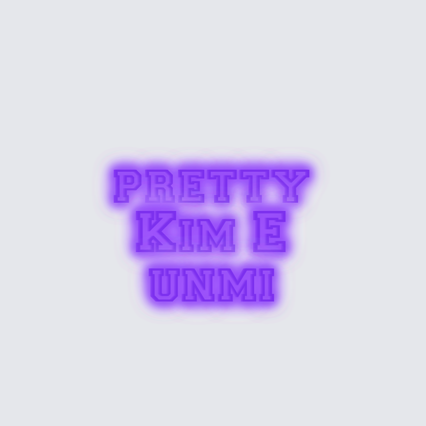 Custom neon sign - pretty Kim Eunmi